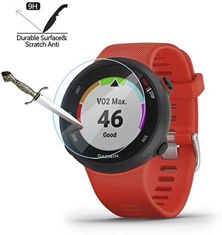 Akwox [4-Pack] מגן מסך זכוכית מחוסמת עבור Garmin Forerunner 55/45 / 45S GPS Running Watch, [2.5d